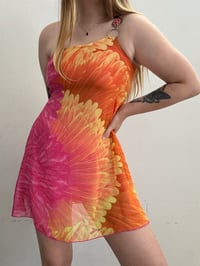 Image 1 of 00s pink orange mini dress // S