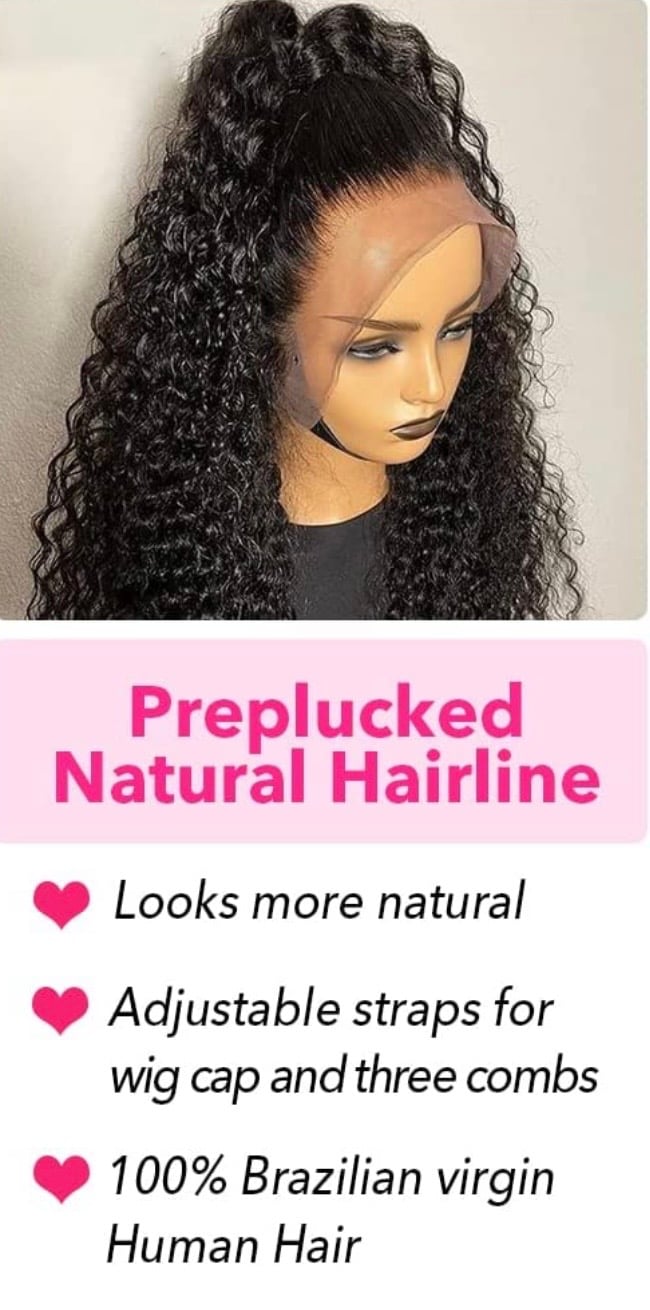 13x6 HD Brazilian Curly Pre Plucked Lace Front Wig Keep It Cute