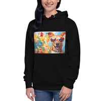 Pawfectly Cozy: Unisex Hoodie with Dog-Themed Digital Art