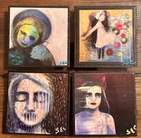 Image 1 of Women and Girls Signed Art Magnets Set of 4  copy