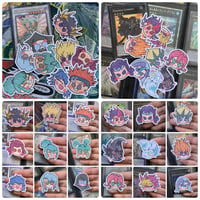 Image 3 of Yugioh Duel Monsters, GX, 5Ds, Zexal, Arc-V, Vrains cute scribbly matte vinyl die cut stickers