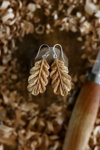 Image 2 of . Oak Leaf Earrings .