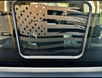 Image 3 of F150 Distressed American Flag Sliding Window Decal
