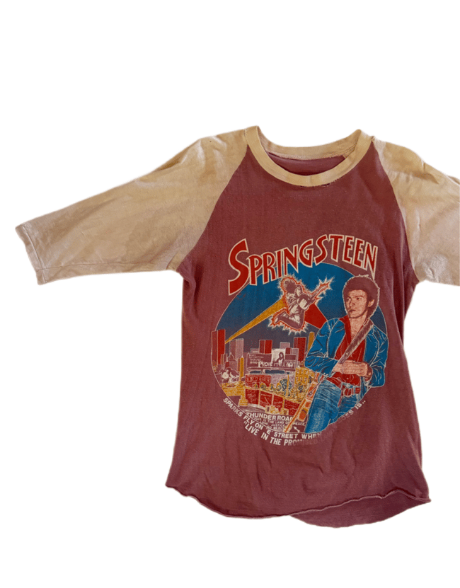 vintage Bruce Springsteen tour raglan 3/4 sleeve concert t shirt tee
