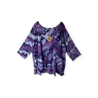 Image 1 of L 100% Cotton Forager Top in Purple Haze Agate Ice Dye