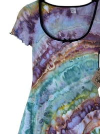 Image 5 of XS 90's Babydoll Mini Dress in Bold Agate Ice Dye
