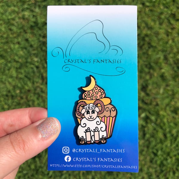 Image of Aries Cupcake Pin