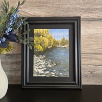 Image 1 of <h2>Vedder River Side Pool </h2>Original Artwork <br />8 x 10 <br />Gouache