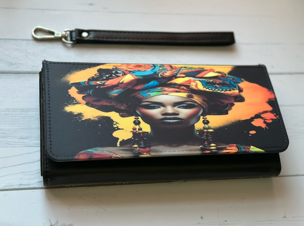 Image of Custom Wristlet wallets. 