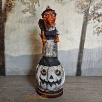 Image 1 of Orange Witch on White Pumpkin 