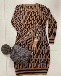 Brown Sweater Dress 