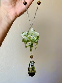 Image 1 of 🌿Mossy Phalaenopsis Terrarium 🌿 Necklace 