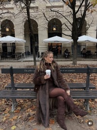 Image 1 of Faux Fur Long Coat 