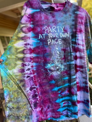 Image of 3XL Party At Your Own Pace Rain Tie Dye Shirt 4