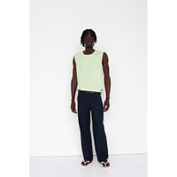 Image 4 of ANM260017 POPLIN TANK PASTEL GREEN