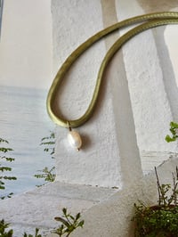 Image 3 of Pearl and Silk Necklace