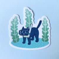Image 1 of Scuba Cat Sticker