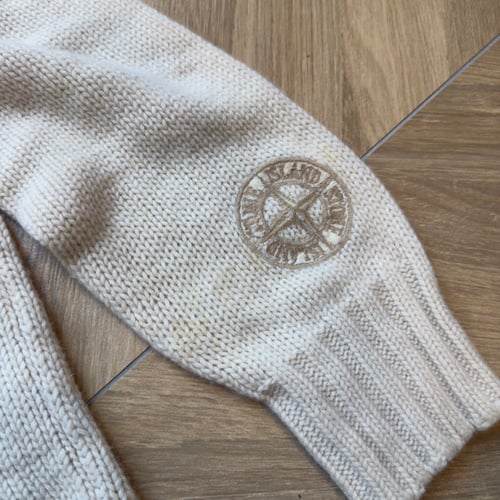 Image of AW 1999 Stone Island Embroidered Wool Sweatshirt, size large