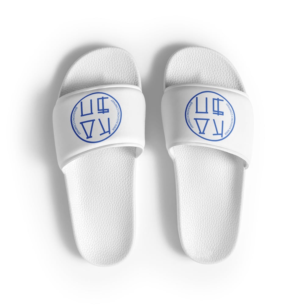 Image of KASHONLY MEN'S SLIDES-WHITE