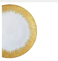 Image 2 of Glass Charger Plate with Hold Spray rim