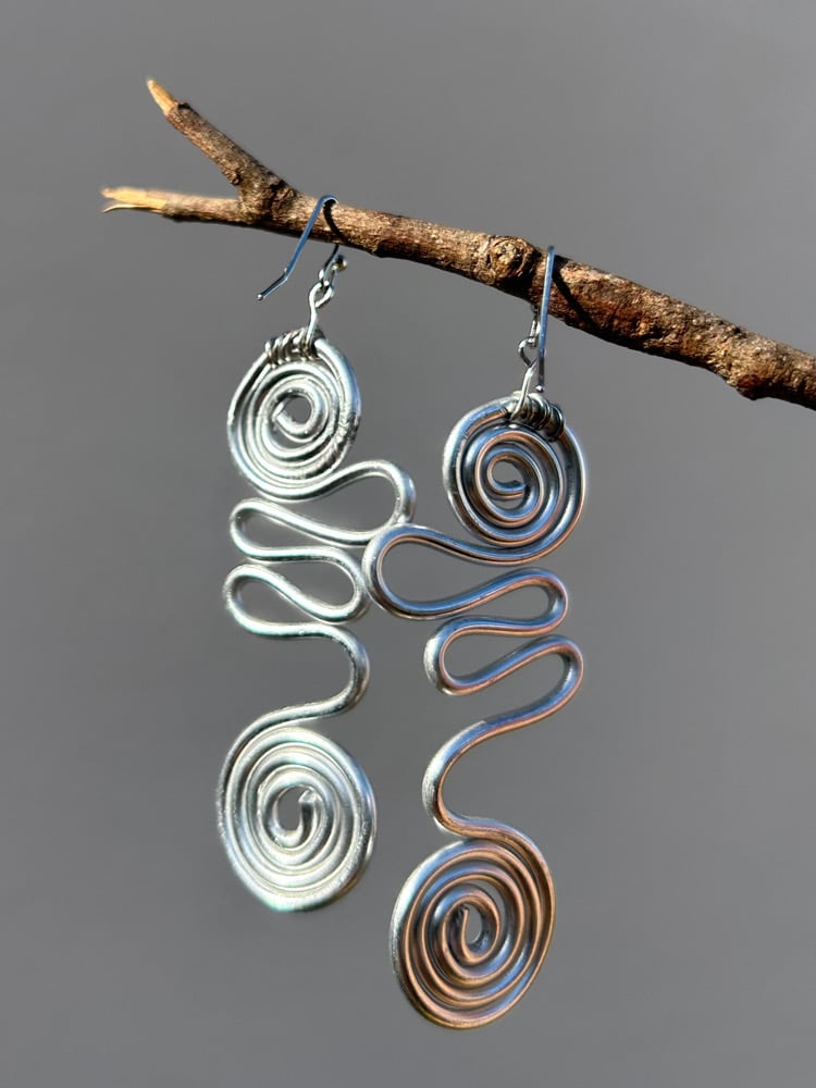 Image of ✧Aluminum Spiral Earrings