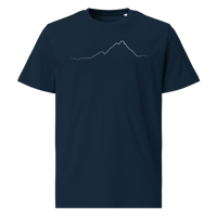 Image 1 of Cervino PULSE T-shirt in Cotone Organico Unisex Blu Navy / white