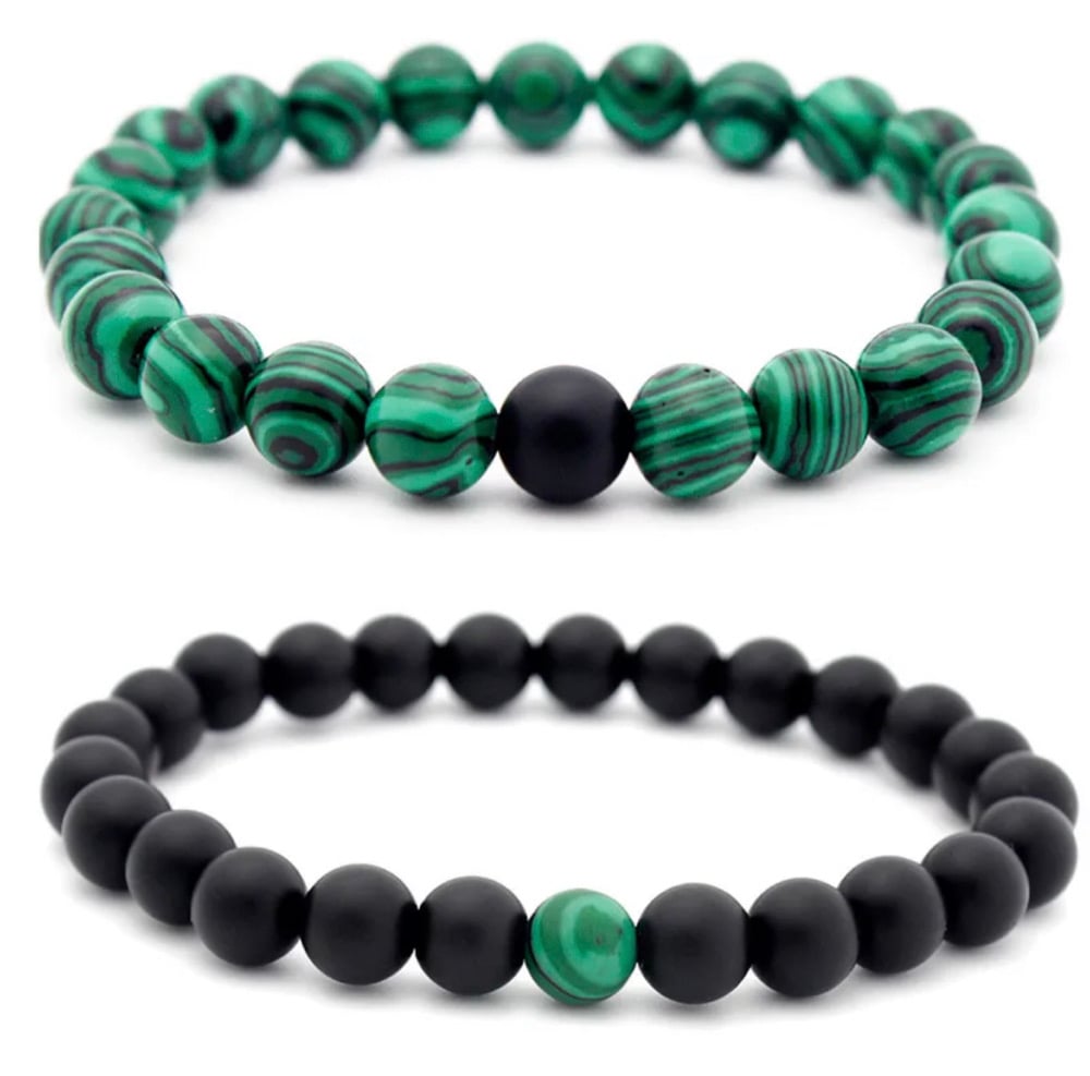 Image of Retro Round Stone Men's Bracelets