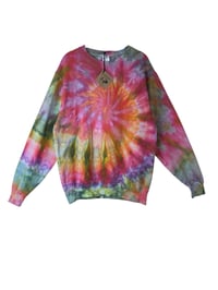 Image 2 of M Adult Crew Sweatshirt in Euphoia Spiral Ice Dye