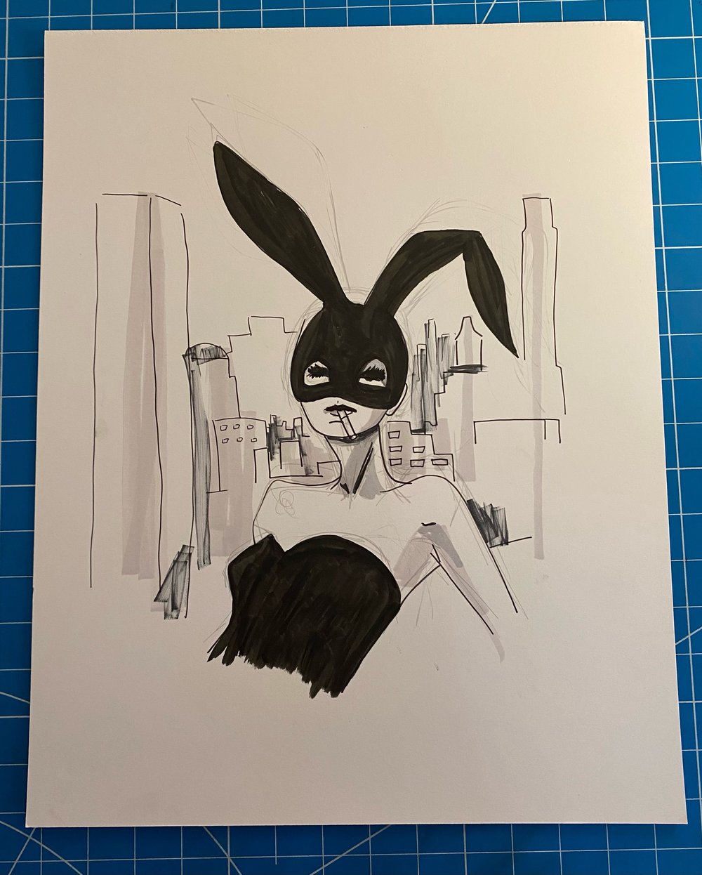 Helmut Newton study drawing