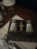 Superbes jumelles d’opéra en nacre et laiton, XIXème siècle