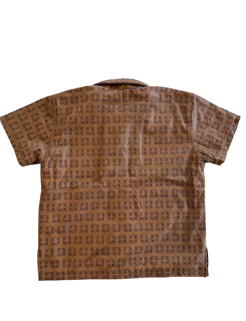 Monogram Leather Shirt - Cognac (reversible)