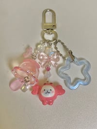 Image 2 of crab x seal clay keychain