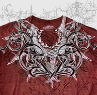 Image 2 of (xl) maroon helix tee