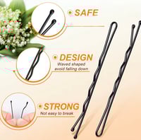 Image 5 of Hair pins - Bobby pins, Black and Brown 100pcs, 5cm