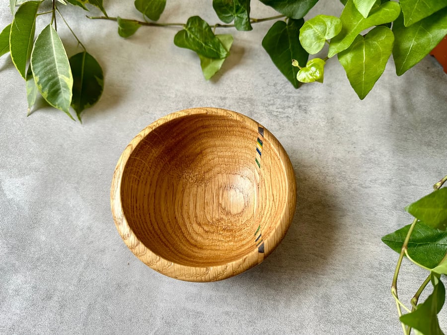 Image of Small Oak and pressed skateboard bowl
