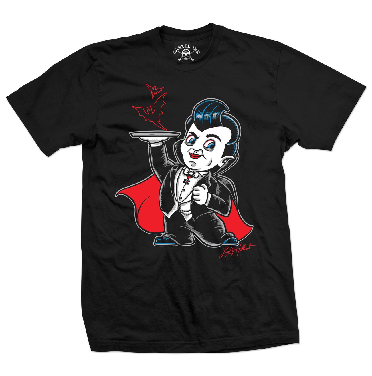 Mens Kreepy Kat T-shirt | Lucky Hellcat