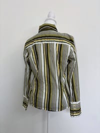 Image 2 of 00s Striped green shirt // M
