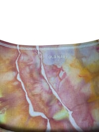 Image 4 of ♻️ UPCYCLED 2X PLUS Rib Fitted Tee in Dragonfruit Geode Ice Dye
