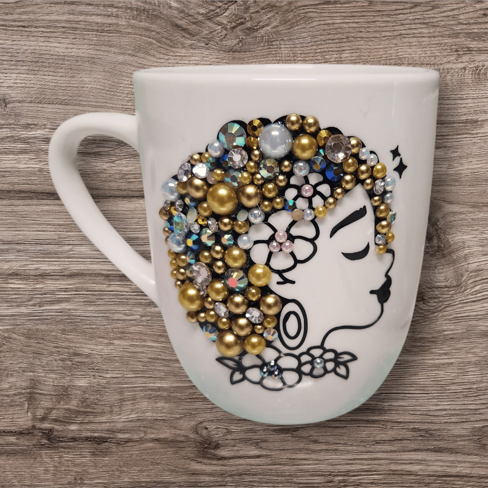 Image of Gold Afro Girl Mug