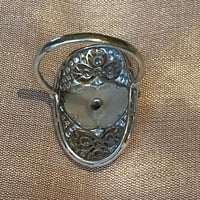 Image 3 of ETCHED CRYSTAL AND DIAMOND RING