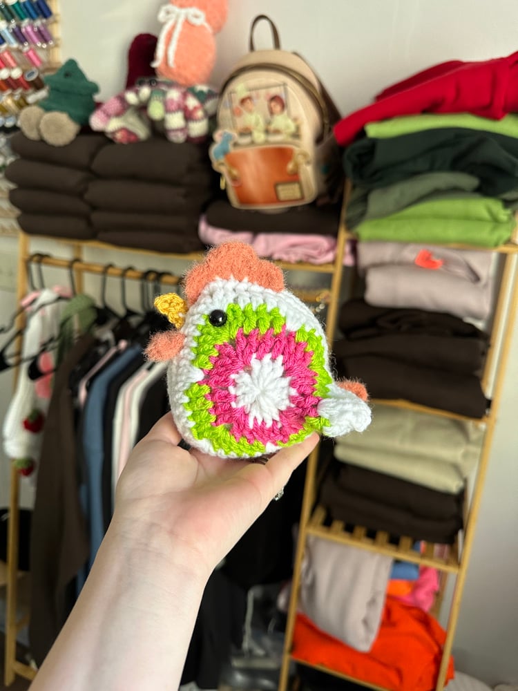 Image of crochet chicken