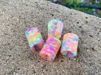 Rainbow bright glow large beads 