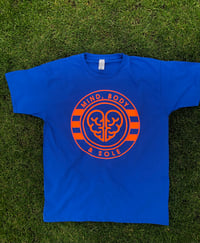 Image 2 of Mind Body & Sole Logo T-Shirt  ROYAL BLUE/ORANGE 