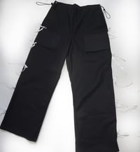 Image 1 of tied up cargo pant-charcoal