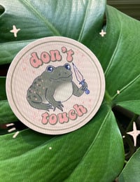 don’t touch stickers