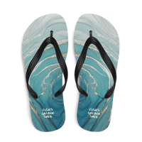Image 2 of Marble Flip-Flops - turquoise