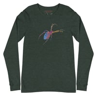 Image 16 of Long Sleeve Tee (Adult M/F) - Spider Rainbow Glow