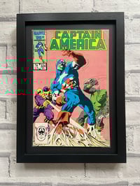 Image 1 of Captain America, framed complete vintage Marvel comic, No 324 December 1986