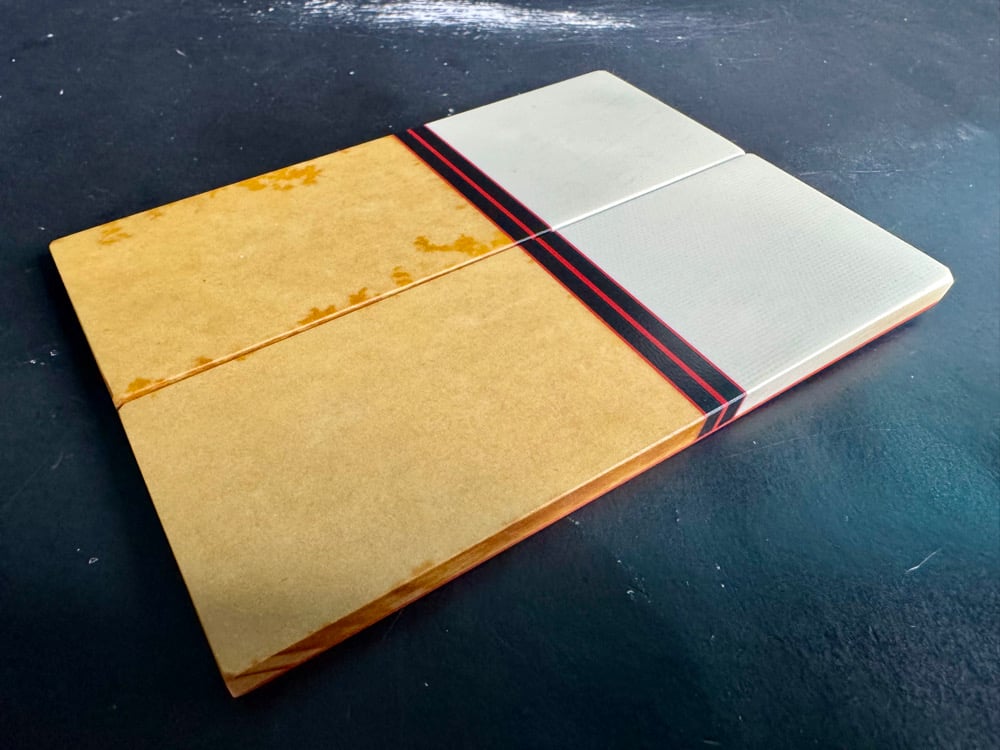 Image of Bone G10 & Cheddar Micarta Segmented Knife Scales