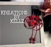 Image 1 of Red Flare Medium Hoops